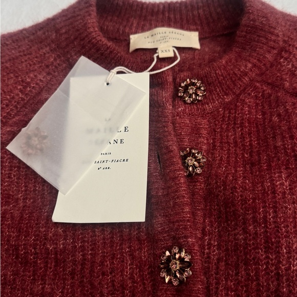 Sezane OTHELLO CARDIGAN sweater rosewood XXS / New with tag - Picture 10 of 10